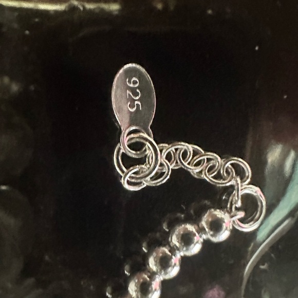 NEW 925 Sterling Silver Ball Bracelet with Engravable Heart Charm  7"-8" Long - Picture 2 of 2